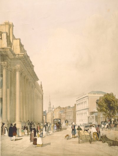 View of the Board of Trade, Whitehall from Downing Street, 1842 by Thomas Shotter Boys